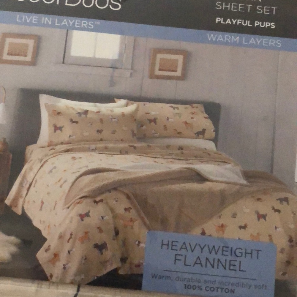 Puppy flannel sheets